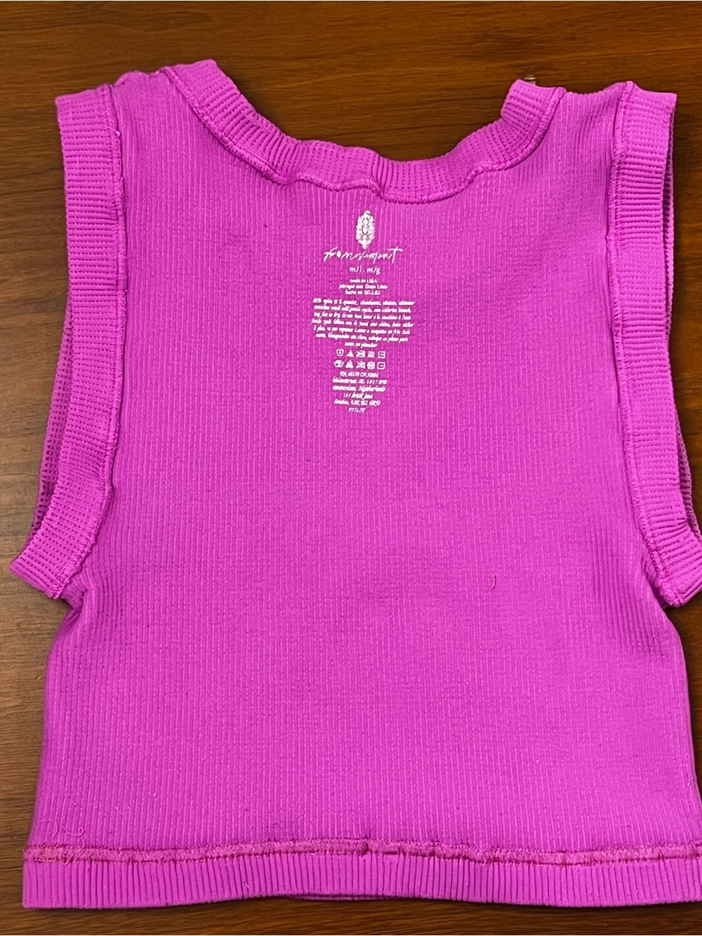 FP Movement Free People Heavy Ribbed Tank Top Purple / Women’s Medium/Large - Picture 4 of 5